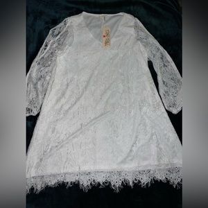 Lacey flowy bridesmaids dress